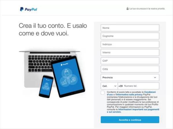 Come creare ed attivare un conto PayPal